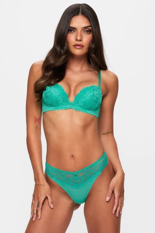 Ann Summers Womens Sexy Lace Thong in Bright Green Size: 12 Bright Green Female 12