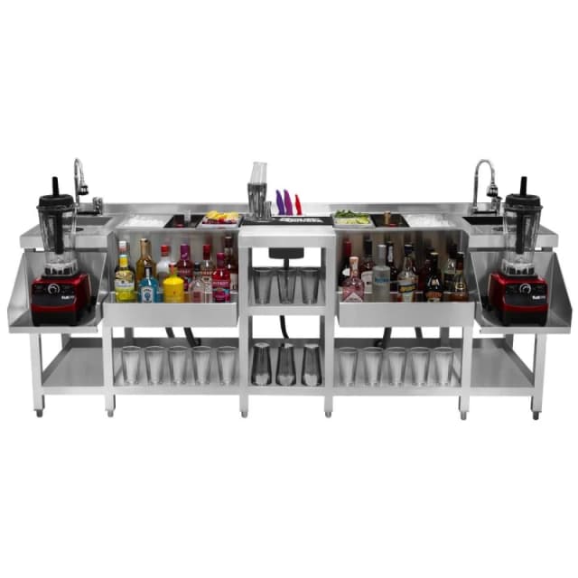 Kukoo Compact Twin Cocktail Bar Station Silver