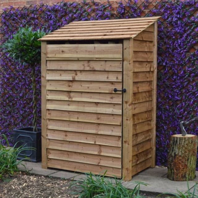 Rutland County Garden Furniture Ltd Greetham 6ft Log Store with Doors, L80 x W123 x H181cm - Rustic Brown Brown Unisex