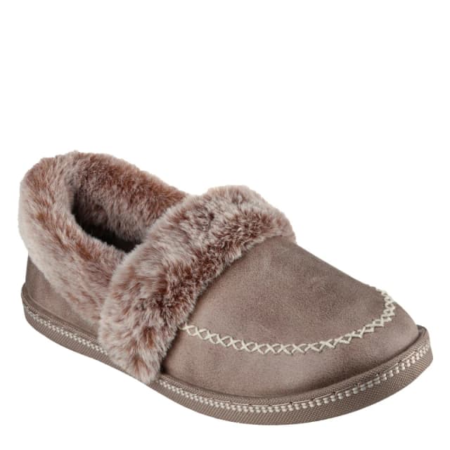 Skechers Womens Cozy CampF Full Fit Slippers Taupe female 2 (35)