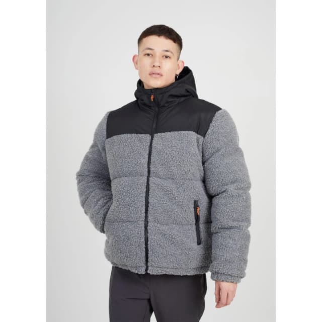 Brave Soul Borg Puffer Jacket Grey male Small