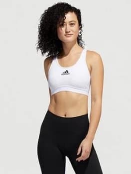 adidas Don't Rest Alphaskin Bra, White Size M Women