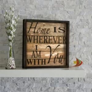 KZM501 Brown Light Brown Decorative Framed MDF Painting