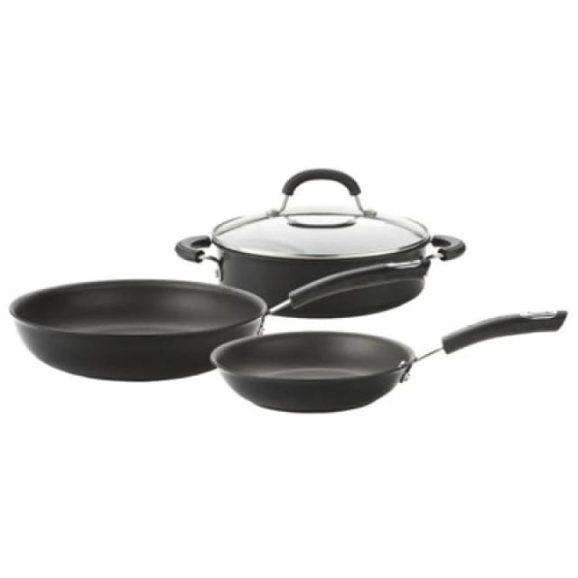 Circulon Total Skillet and Shallow Casserole Dish Non Stick Cookware - Pack of 3 Black