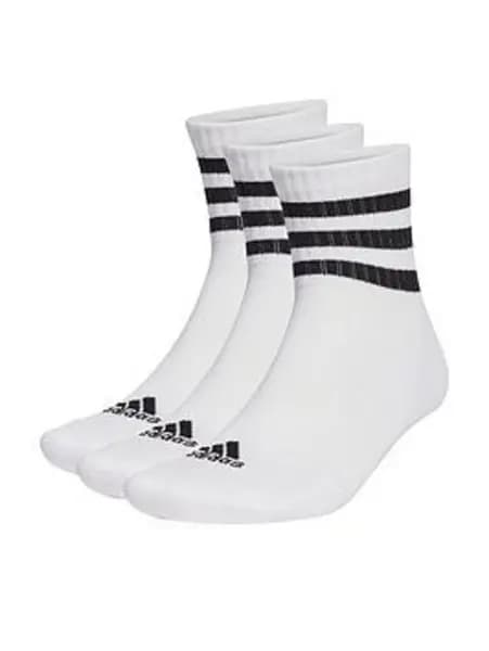 adidas 3 Stripe Quarter Sock 3 Pack - Size 6 - 12 Months