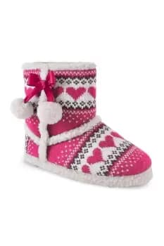Fairisle Fleece Boot Slippers
