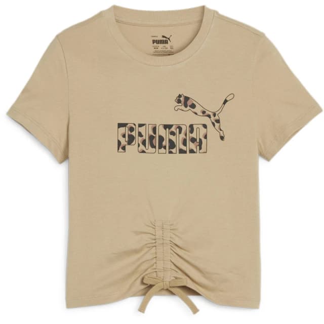 Puma Ess+ Animal Knotted Tee G T-Shirt Girls - Beige Beige S