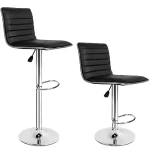 TecTake 2 Johannes Bar Stools - Black