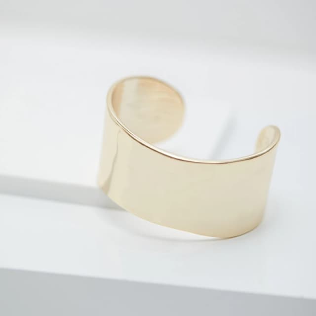 Jon Richard Gold Plated Hammered Cuff Bracelet Gold