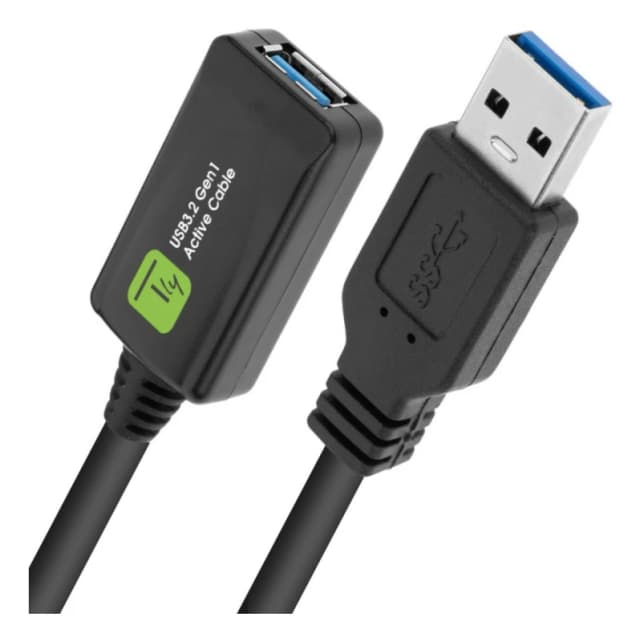 Techly ICUR3050G USB cable USB 3.2 Gen 1 (3.1 Gen 1) 5m USB A Black