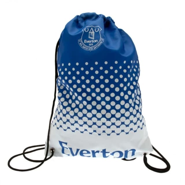 Everton FC Mens Fade Design Drawstring Gym Bag in Blue Blue Male