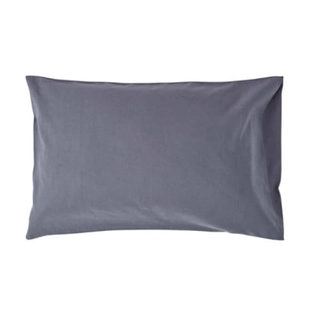 Homescapes Linen Housewife Pillowcase, King Dark Grey