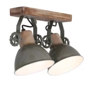 Gearwood Twin Spotlight Industrial, Wood Blank