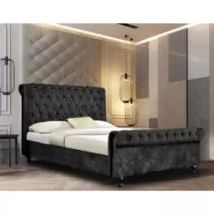 Arisa Bed King Crush Velvet Black
