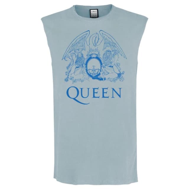 Amplified Amplified Men Line Art Queen Tank Top in Pale Blue Size: Medium Pale Blue M Male 5063527634955