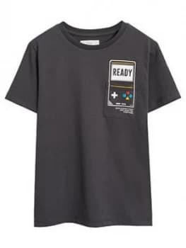 Mango Boys Gaming Pocket T-Shirt - Charcoal