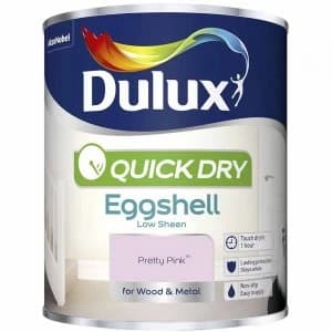 Dulux Quick Dry Pretty Pink Eggshell Low Sheen Paint 750ml