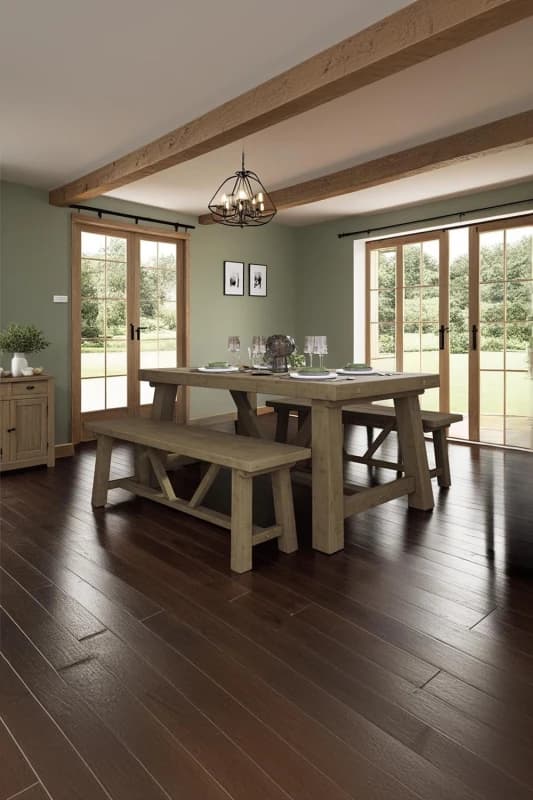 FWStyle FWStyle Solid Reclaimed Pine 1.6M Fixed Top Dining Table in Brown Brown One Size Unisex 5056413124722