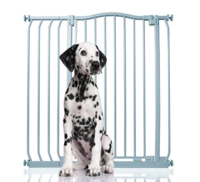 Bettacare Extra Tall Curved Top Dog Gate, 89Cm - 98Cm, Matt Grey, Extra Tall 100Cm In Height, Pressure Fit Pet Gate