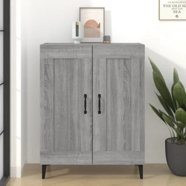 VIDAXL Sideboard Grey Sonoma 69.5x34x90cm Engineered Wood Vidaxl 8720287084921