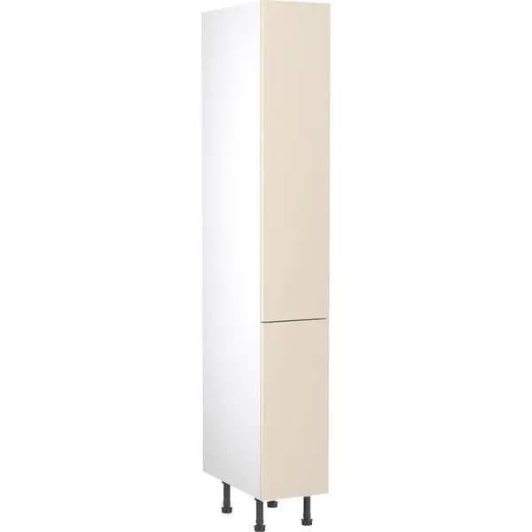 Kitchen Kit Flatpack Slab Kitchen Cabinet Tall Larder Unit Ultra Matt 300mm in Cashmere MFC