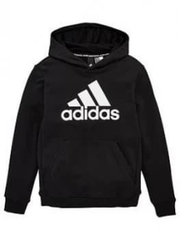 Adidas Youth Badge Of Sport Hoodie - Black/White