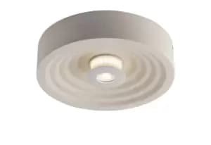 Vertigo Outdoor Integrated LED Concrete Surface Mounted Ceiling Lamp, White, IP44, 4000K