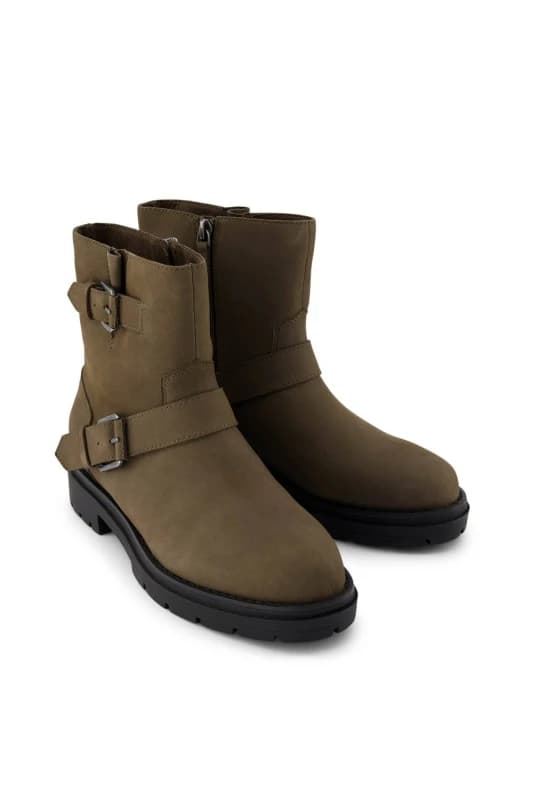 TOMS Womens Ionie Moto Ankle Boot in Green Size: 8 Green Female 8