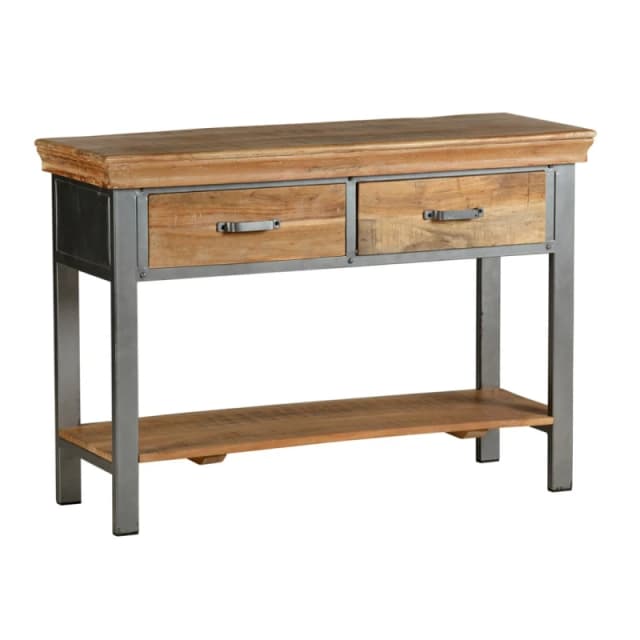 Indian Hub 2 Drawer Console Table