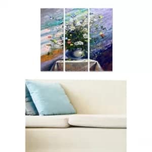MDF17037673 Multicolor Decorative MDF Painting (3 Pieces)