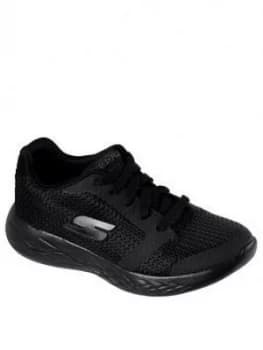 Skechers Lace Up School Trainers - Black, Size 11 Younger