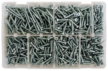 Assorted Countersunk Self Tapping Screws Box Qty 615 Connect 35003