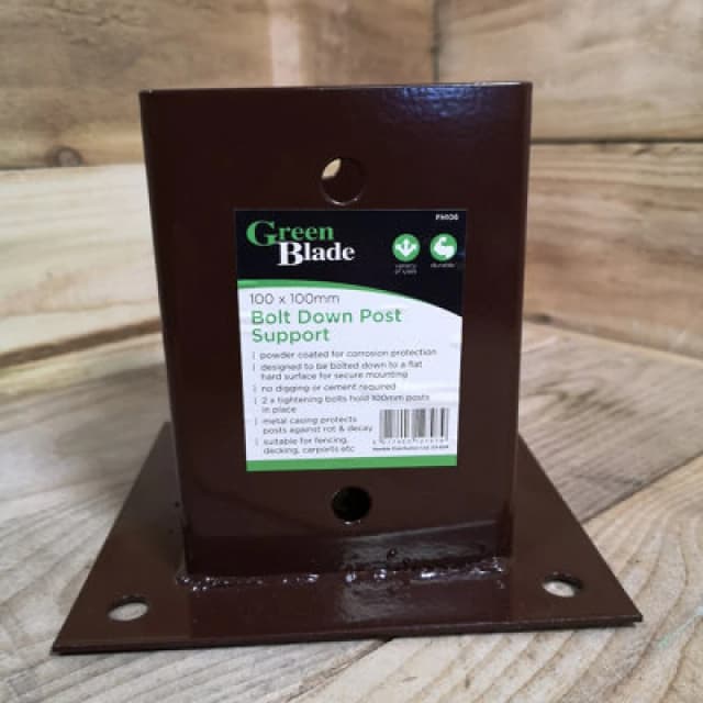 Samuel Alexander 100mm X 100mm (4" X 4") Metal Garden Fence Post Holder / Spike