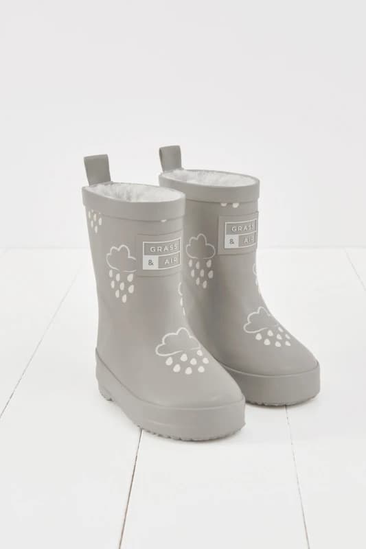 Grass & Air Winter Colour Changing Wellies in Grey Size: Infant 8 Grey Unisex Infant 8