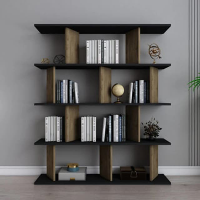 Decorotika 5-tier Grace Bookcase Bookshelf Shelving Unit Display Unit Dark Brown