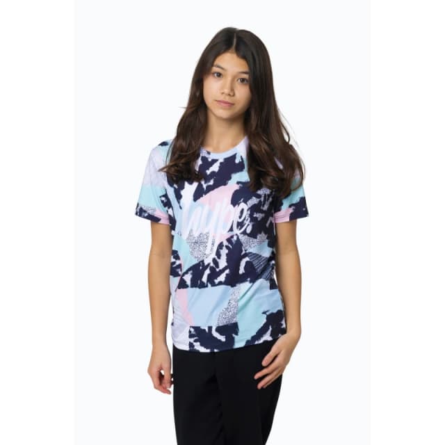 Hype Multi Pastel Abstract T-Shirt Multi female