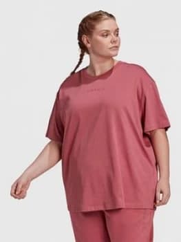 adidas Originals T-Shirt - Plus, Maroon, Size 2X, Women