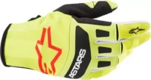 Alpinestars Techstar 22 Motocross Gloves, black-yellow, Size L, black-yellow, Size L