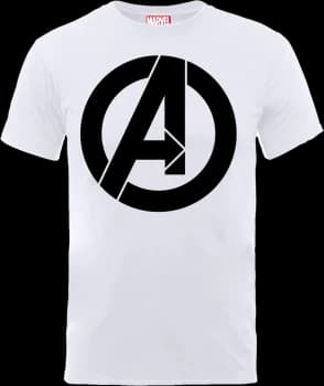 Marvel Avengers Simple Logo T-Shirt - White - XXL