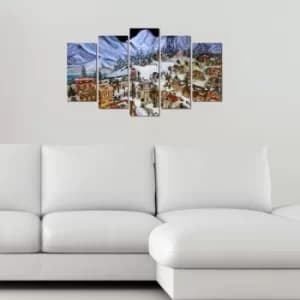 5PYY-007 Multicolor Decorative MDF Painting (5 Pieces)