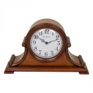 WILLIAM WIDDOP Mahogany Finish Napoleon Mantel Clock