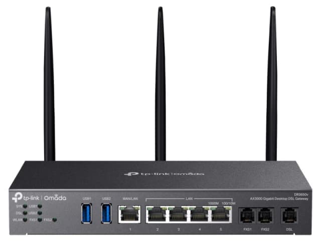 TP Link Omada DR3220v-4G Wireless Router Gigabit Ethernet Dual Band (2.4 GHz / 5 GHz) Black DR3220V-4G