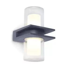 Lutec Tango LED Outdoor Up & Down Wall Light - Dark Grey