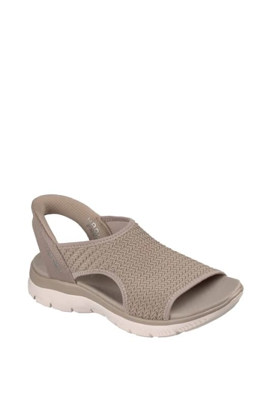 Skechers Womens Summits Sweetly Evolved Sandal in Taupe Size: 6 Taupe Female 6