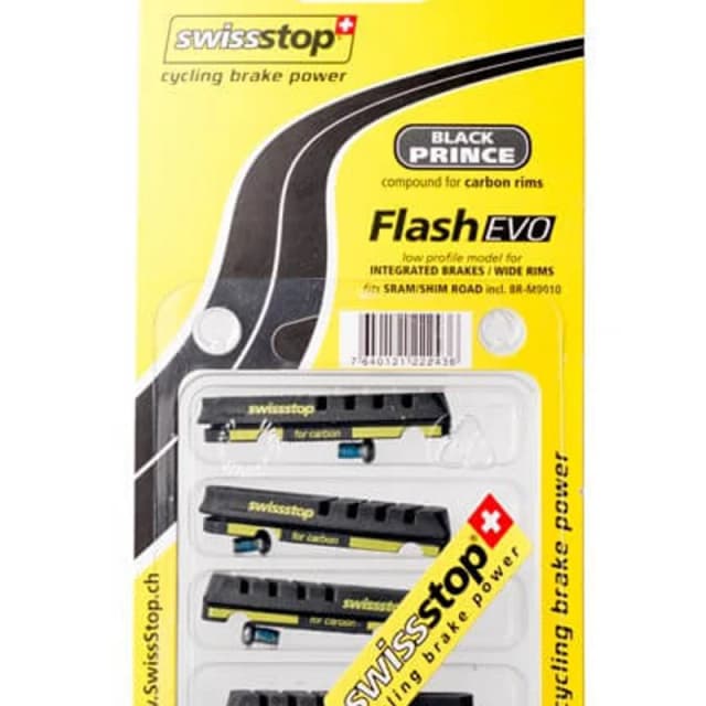 SwissStop Flash EVO Carbon Brake Shoes - Black Prince