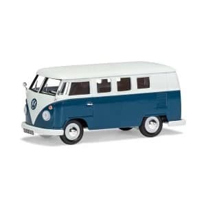 Volkswagen Type 2 Camper Sea Blue and Cumulus White 1:43 Corgi Vanguard Model
