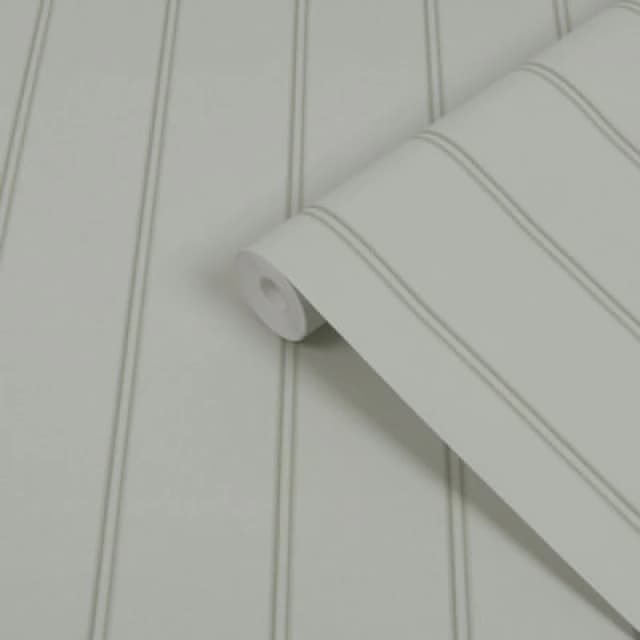 Laura Ashley Sage Chalford Wood Panel Effect Smooth Wallpaper