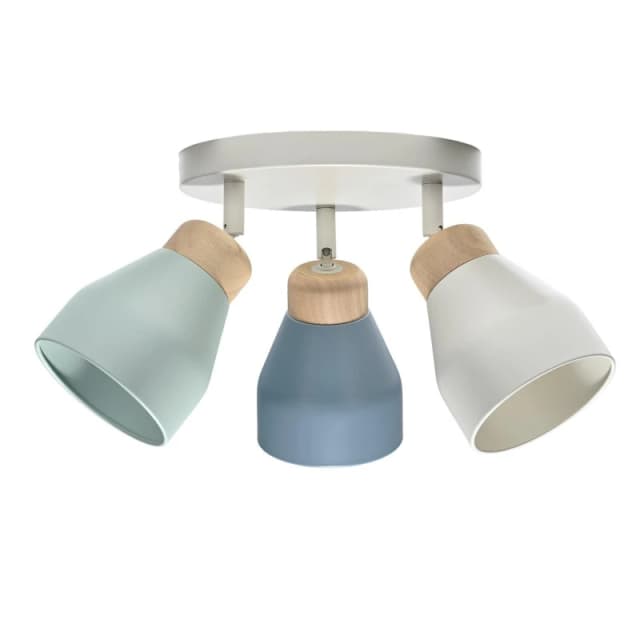 Happy Homewares Contemporary Scandinavian Designed Triple Spot Ceiling Light Multicolor Unisex