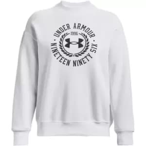 Under Armour Rival Crest Crew Sweatshirt Womens - White