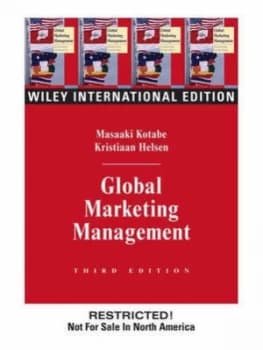 Global Marketing Management by Masaaki Kotabe Paperback